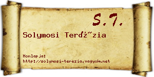 Solymosi Terézia névjegykártya