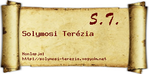Solymosi Terézia névjegykártya