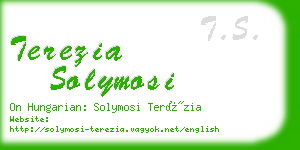 terezia solymosi business card